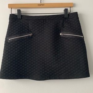 Black Quilted Skirt